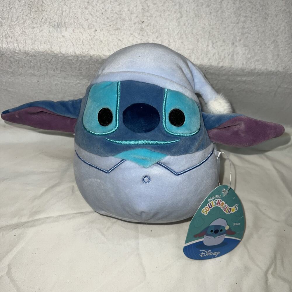 Squishmallows Disney Stitch Holiday Bedtime Pajama 6.5" NWT Christmas